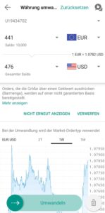 Bardevisenumwandlung 5 USD eingeben