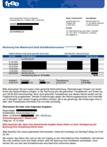 Advanzia Rechnungsbeispiel