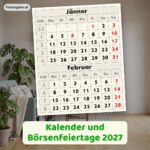 Kalender und Börsenfeiertage 2027