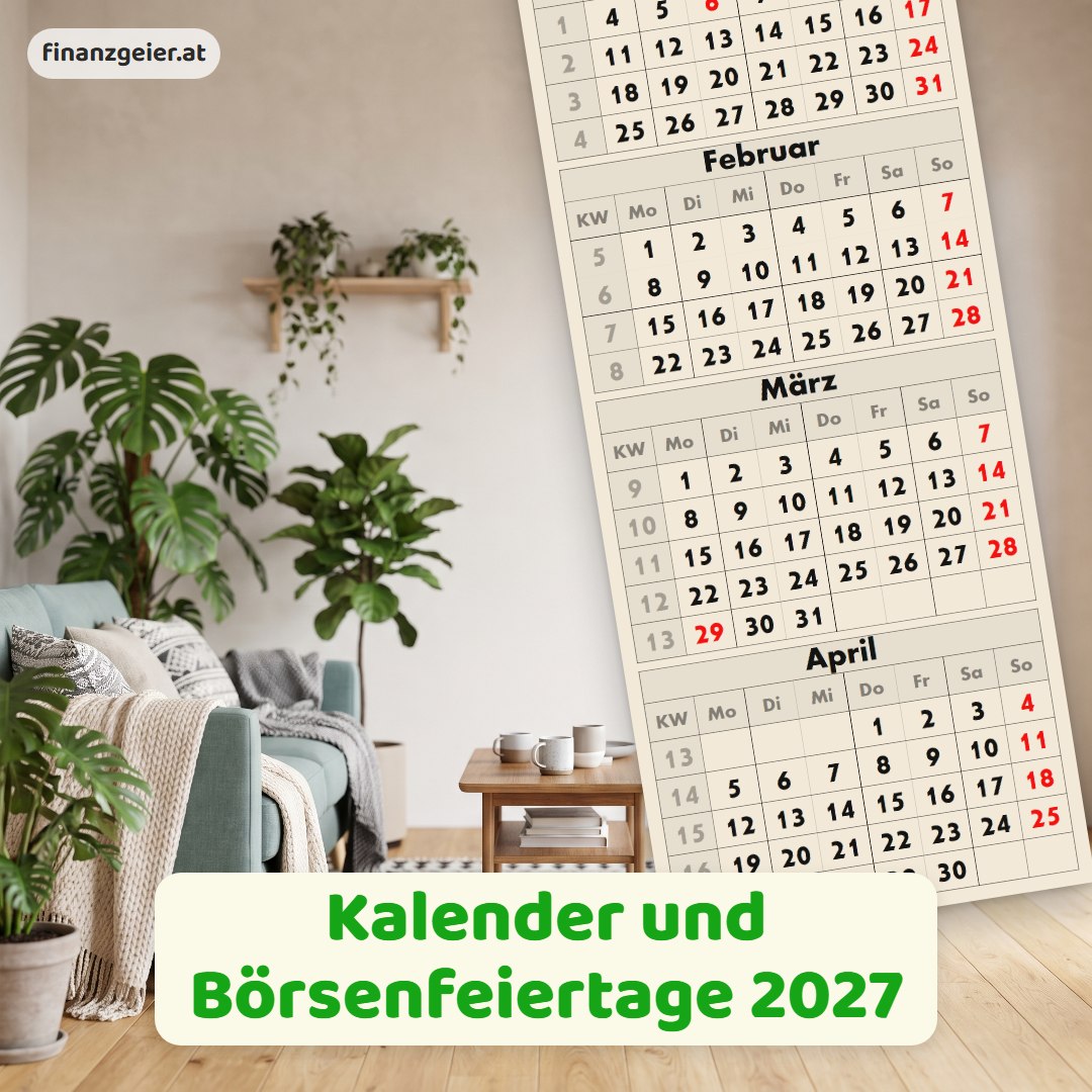 Kalender und Börsenfeiertage 2027